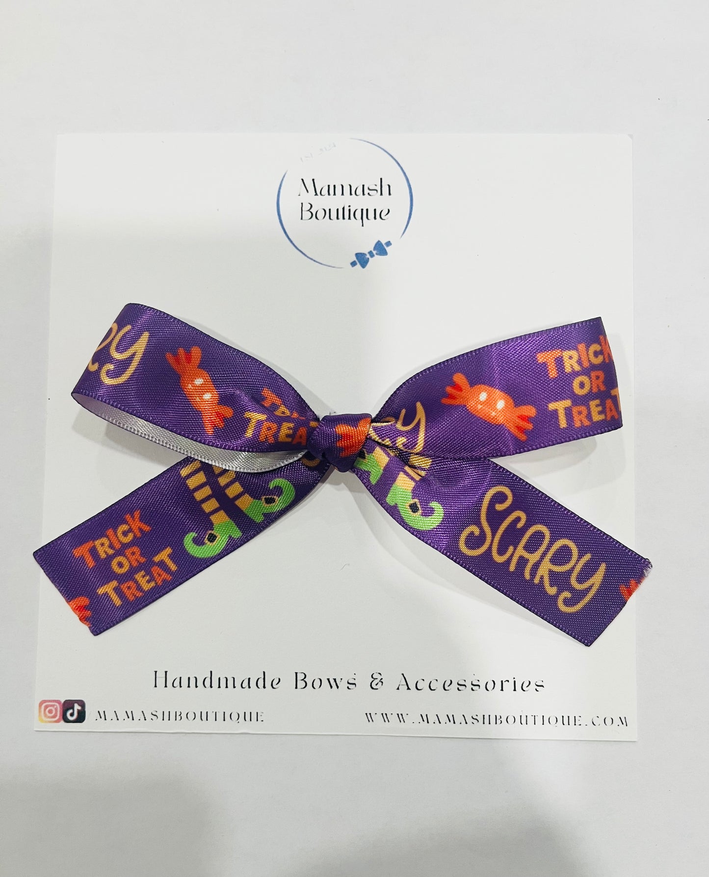 Purple Halloween Bow