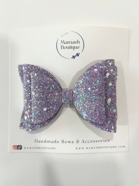 Purple Glitter Bow